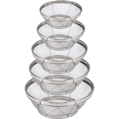 Colador de cocina de acero inoxidable de malla fina, (1/5)