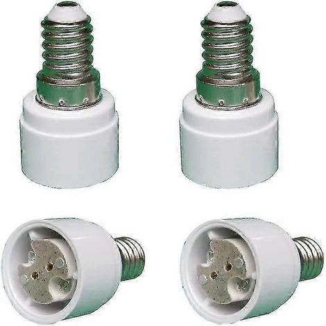 Lot de 4 adaptateurs E14 vers G4 MR16 GU5.3 GU4 pour ampoules LED ou halogènes (1/5)