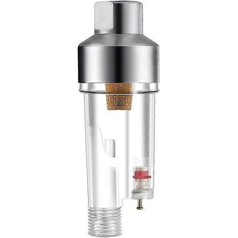 Filtre à air en ligne et séparateur huile/eau pour aérographe avec filetage femelle 1/8 pouce pour raccordement à l'aérographe et aux tuyaux (1/4)