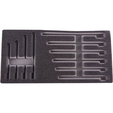 Insert mousse vide à clés plates (en pouces) format 1/3 tiroir - SA 3054 - CLAS Equipements