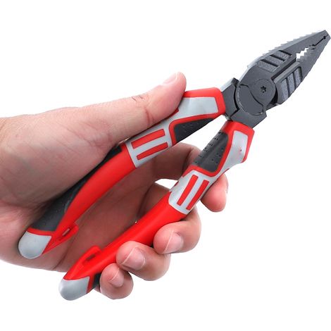 [Ander Online] (6-inch needle-nose pliers) 140-69-170 Industrial grade multi-functional wire cutters, needle-nose pliers, diagonal jaw pliers, thickened plier head, chrome vanadium steel offset. (1/3)