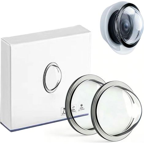 Set of 2 transparent reversing camera lens protectors for car reversing cameras, high transparency, protective stickers for front bumper (4 pieces)