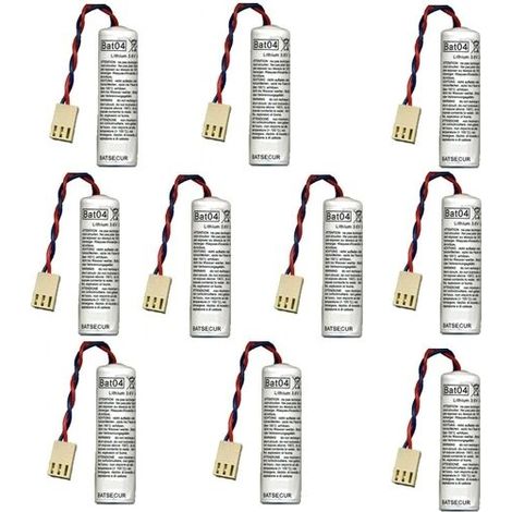 Batsecur 10 batteria litio bat04 compatibile batli04 logisty 3,6V 2,7Ah hager