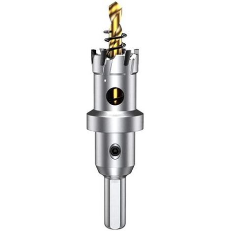 22mm Scie à Cloche en carbure de tungstène, TCT Foret de scie trépan avec 1 forets pilote plaqués titane pour acier inoxydable, feuille, métal…