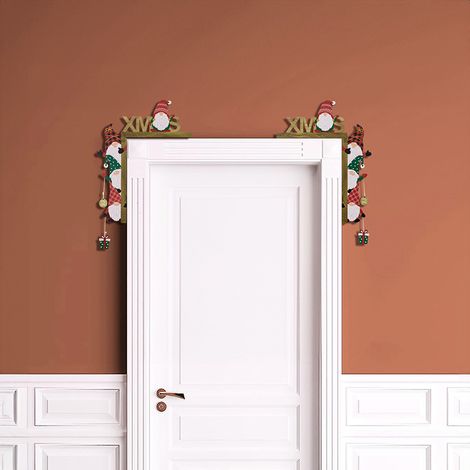 Decorazioni natalizie, decorazioni natalizie creative per cornici di porte, decorazioni per la casa, decorazioni per tavolini angolari (1/5)