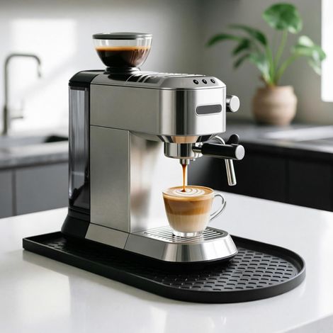 Tapis en silicone antidérapant pour machine à café, 20 x 40 cm, résistant à la chaleur, imperméable, pour Dedica Style, Senseo Original Plus et Creami (1/5)