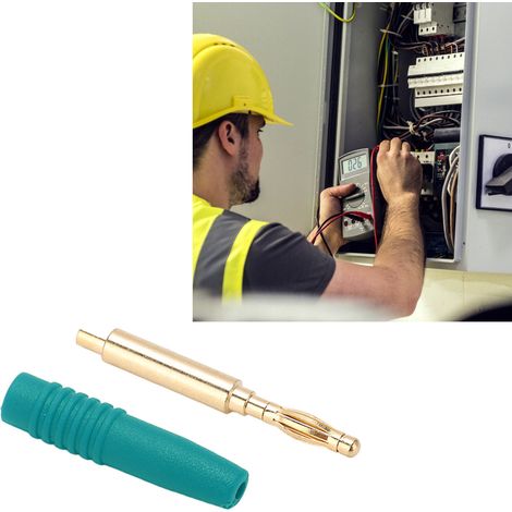 2,0-mm-Bananenstecker, vergoldete Stifte aus reinem Kupfer, Teststecker aus Vollkupfer, spritzgegossene Buchsenzubehörteile, grün (1/5)