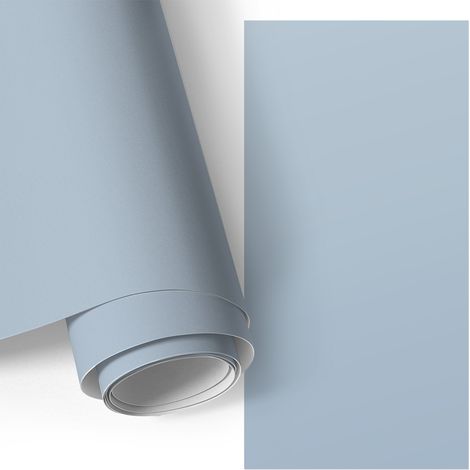 Klebefolie für Möbel - Möbelfolie - Selbstklebefolie - Küche folieren - Dekorfolie - Einfach zu reinigen - Pastellblau 65x130 cm