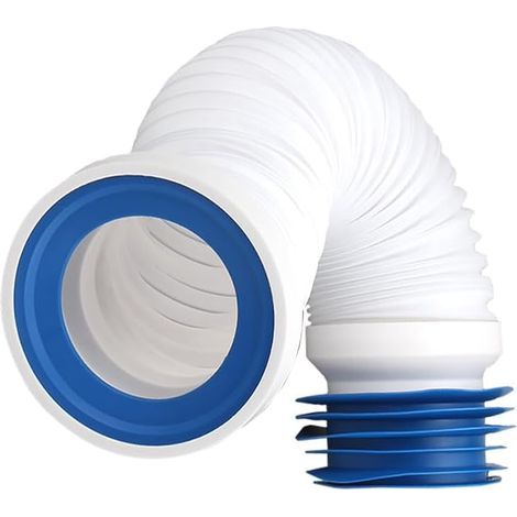 1 Connecteur Tuyau Évacuation Toilettes Flexible 280-650mm ABS Acier Silicone Mur Sol (1/5)