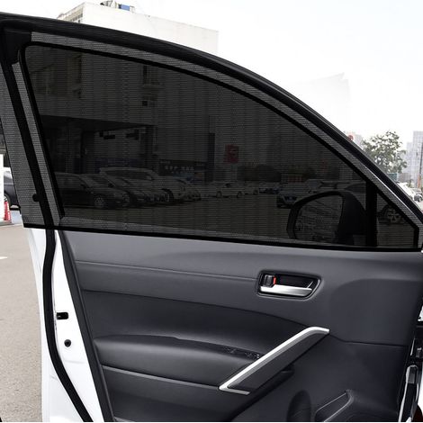 Pare-soleil auto noir en maille respirante pour vitre arrière, léger et flexible, protection UV portable, écran solaire anti-chaleur pour voiture (1/5)
