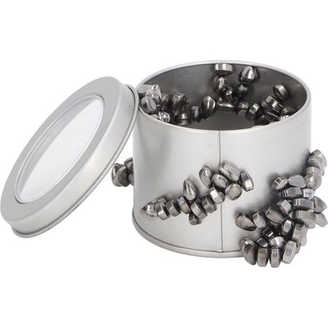 510 billes magnétiques avec boîte de rangement, aimants anti-stress et anti-anxiété, mini pierres de ferrite, jouets de bureau pour adultes, argentées (1/5)
