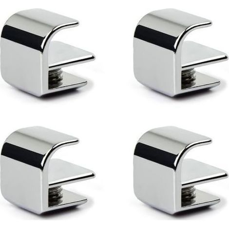 4 Pièces Boutons Porte Douche, Pinces à Verre Peuvent Contenir du Verre de 3 à 6 mm D'épaisseur, Douche Armoire Poignée pour Portes Douche, Portes en Verre, Portes Coulissantes,Sans Perçage (1/4)