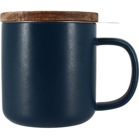 Tisanière en grès avec couvercle en bois d'acacia 300ml, JULIET (1/4)