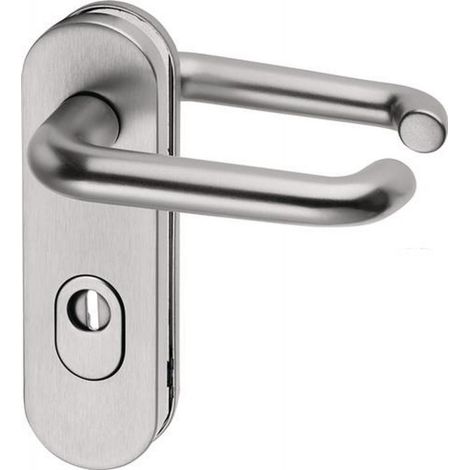 EDI Feuerschutz-Garnitur Aluminium F01 Drückergarniturfür Türstärke 39-48 mm ZA/PZ DIN links / rechts (1/2)