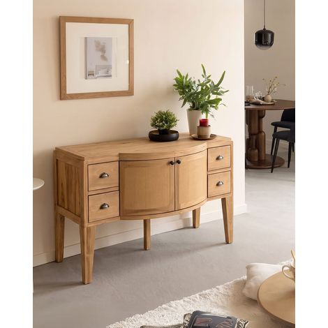 Dikana - Buffet en teck avec rangement 120 cm (1/5)