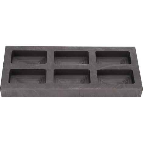 Lingot Moule en Graphite Résistant à l'Usure Argent Or Haute Température 6 Trous Moule en Graphite (1/5)