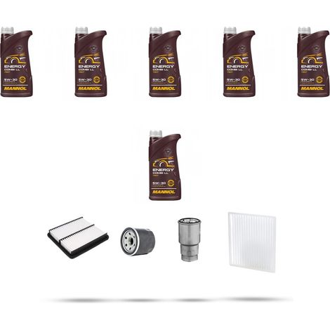 Kit tagliando 4 FILTRI e 6L OLIO compatibile con Toyota Rav 4 II 2.0 D4-D 85kw Dal 2001 (1/5)