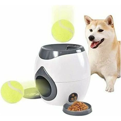 Animaux Jouet Lanceur,Animaux Compagnie Chargeur Automatique Livré avec 1 Nourriture Cuillère et 2 Tennis Balles Utilisé pour Nourrir Animaux Compagnie et Exercer Capacités Réflexion et Coordination (1/4)