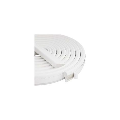 Joint d'étanchéité pour portes et fenêtres, 5 m, bande isolante en mousse, bande d'étanchéité autocollante pour cadre de porte, blanc