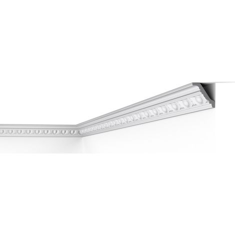 NMC – Moulure de plafond en polystyrène expansé 55 x 55 x 2000 mm – Décor classique pour dissimuler fissures – Installation facile et personnalisable (1/5)