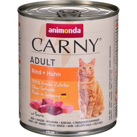 Animonda Carny Adult – Rind und Huhn 800g – Nassfutter für ausgewachsene Katzen (1/2)