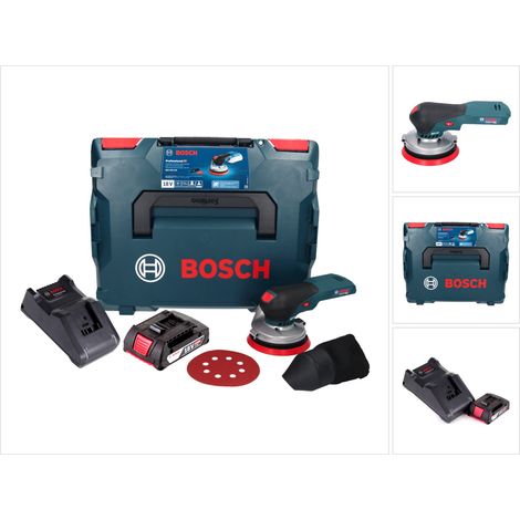 Bosch GEX 18V-125 Professional Akku Exzenterschleifer 18 V 125 mm Brushless + 1x Akku 2,0 Ah + Ladegerät + L-BOXX