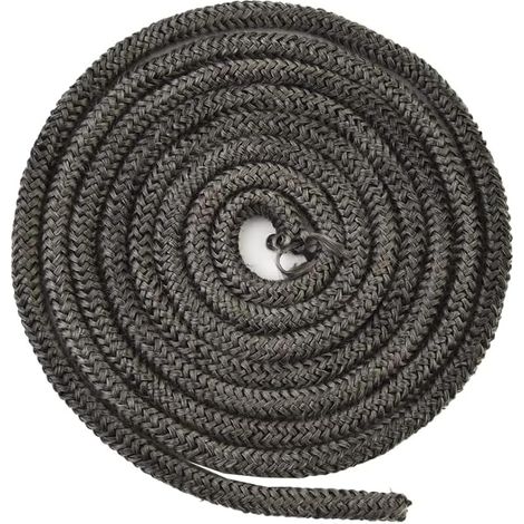 Joint d'étanchéité pour porte de poêle à bois, corde résistante à la chaleur pour poêle à bois pour portes de poêle à bois/brûleur à bûches en verre et joint de conduit, joint rond en fibre de (1/5)
