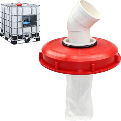 Filtre de couvercle IBC 45° IBC - 165 mm - En nylon - Lavable - Accessoire pour réservoir d'eau de pluie DN 150 (245 mm) (1/5)