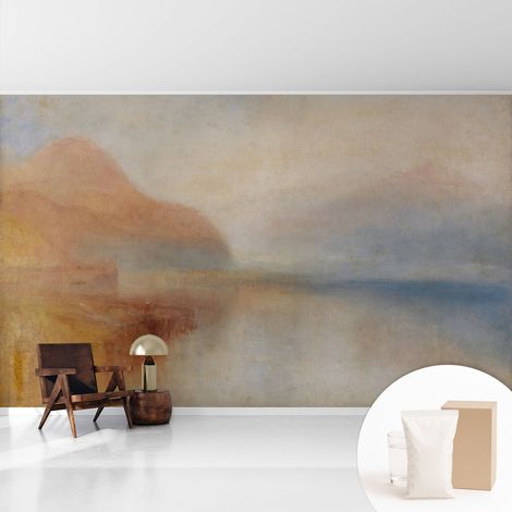 Tapete Vliestapete mit Kleber - trendige Wanddeko - elegant Fototapete für Wohnzimmer - Schlafzimmer Ätherische Landschaft 416x254 cm (1/5)