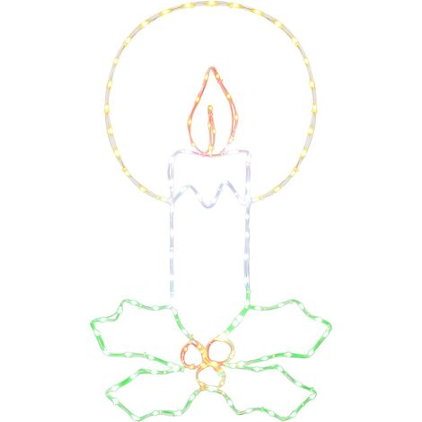 Vela de luces de cuerda LED con acebo LOVIISA 120 LED vidaXL (1/5)