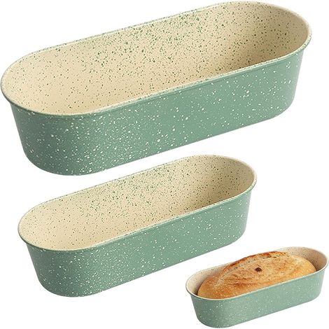 Moule à cake antiadhésif, 2 pièces, 20 et 25 cm, pain, cuisson, acier, rectangulaire, four (1/5)