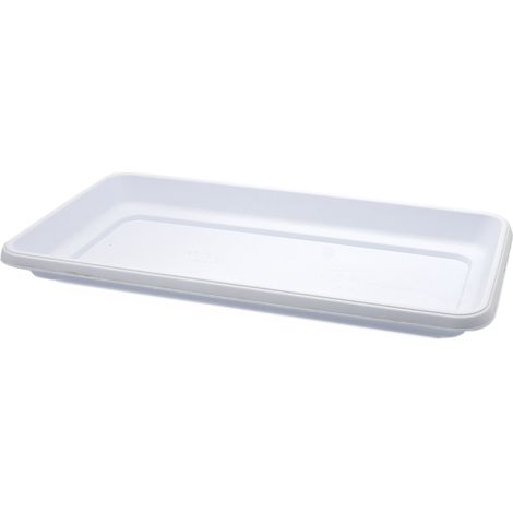 Plato jardinera alta de plastico 60 cm Blanco (1/4)