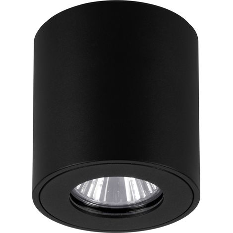 Plafoniera Esterno Moderna Torrecola Alluminio Nero 1 Luce Gu10 (1/2)