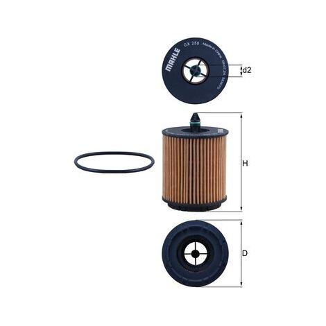 Filtro olio OX258D Knecht (1/2)