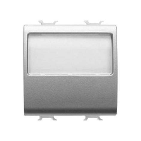 Pulsante 2M 1P Na 10A Targa Portanome Illuminabile Tit. (Gewiss Cod. Gw14191) (1/2)