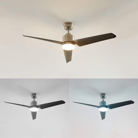 Ventilateur de plafond noir et gris LED dimmable et CCT - Altair (1/5)