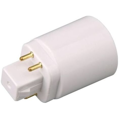 GX24Q LED lamp adapter to E27 4-pin socket(2 pieces) (1/4)