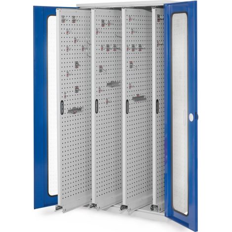 Kappes ®RasterPlan Vertikalschränke 1950x1000x600mm Modell 83 Sichtfenstertüren enzianblau