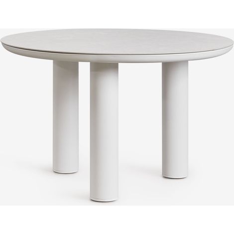 Tavolo da pranzo rotondo Ø120 cm in ceramica e alluminio Arken SKLUM
