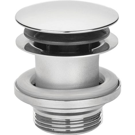 McAlpine Stainless Steel Dome Plastic Basin Waste Chrome Plated 1.25" Spring Loaded Mushroom CWP60-SSP (1/3)