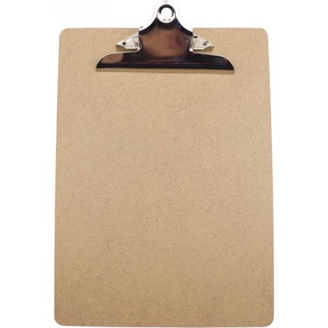 Portapapeles A4 de 1 pieza con clip de estilo retro  A4 vertical  con soporte para pared  para oficina y taller  madera (1/5)