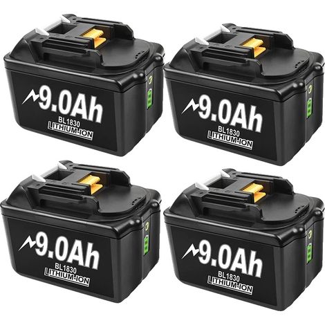 Batterie, 18V Li-ion, Indicateur LED, 4PCS 9.0Ah (1/2)
