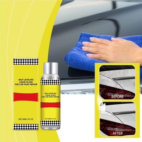 Convient pour le liquide de réparation de peinture automobile autonivelant de 30 ml pour vitres – restaure la brillance, protège la peinture et redonne de l'éclat. (1/2)