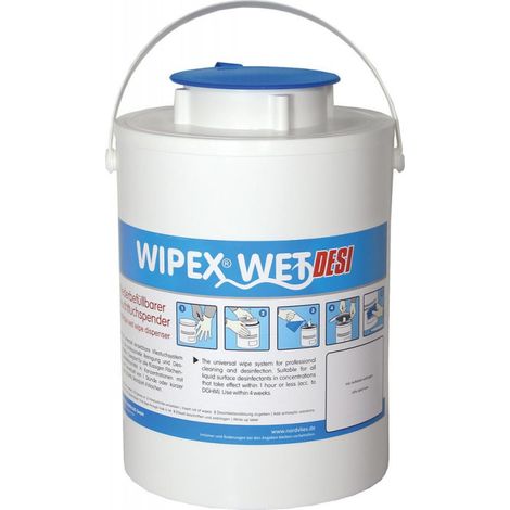 Dispenser di salviettine umidificate in plastica blu WIPEX-WET