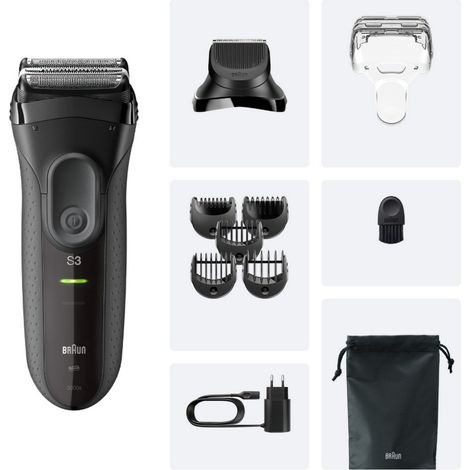 Rasoir électrique rechargeable - Braun - 3000BT (1/2)