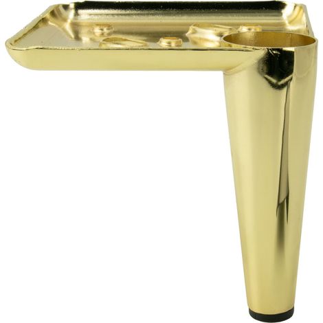 Pata de mueble, oro, cromo claro, altura 10 cm (1/4)