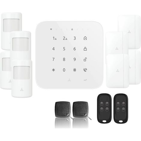 Alarme maison wifi et gsm 4g sans fil connectée casa- kit 4 (1/4)