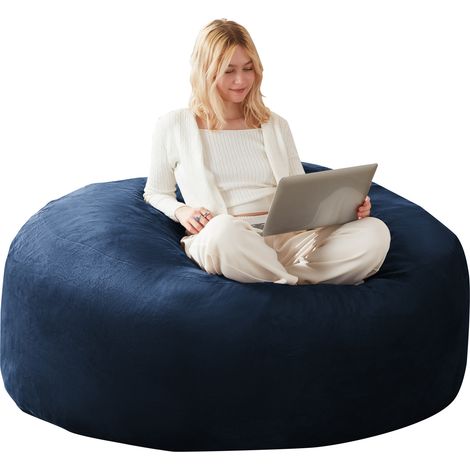fauteuil salon canapé siège pliable 5FT mousse bleu OKMYHOME (1/3)