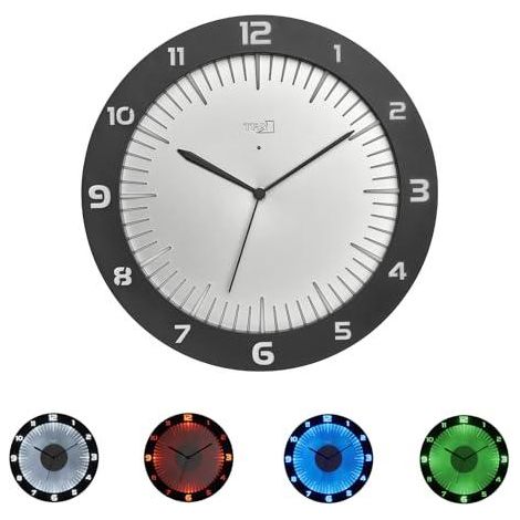 TFA 60.3553.10 Lumoclock Reloj de Pared Gris 30,3 cm (1/3)