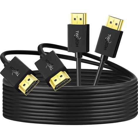 Cable Hdmi - 1 M - 18 Gbps - 4K@60Hz - Compatible Hdmi 2.0b - Connecteurs Dorés 24K - Lot De 2 (1/5)